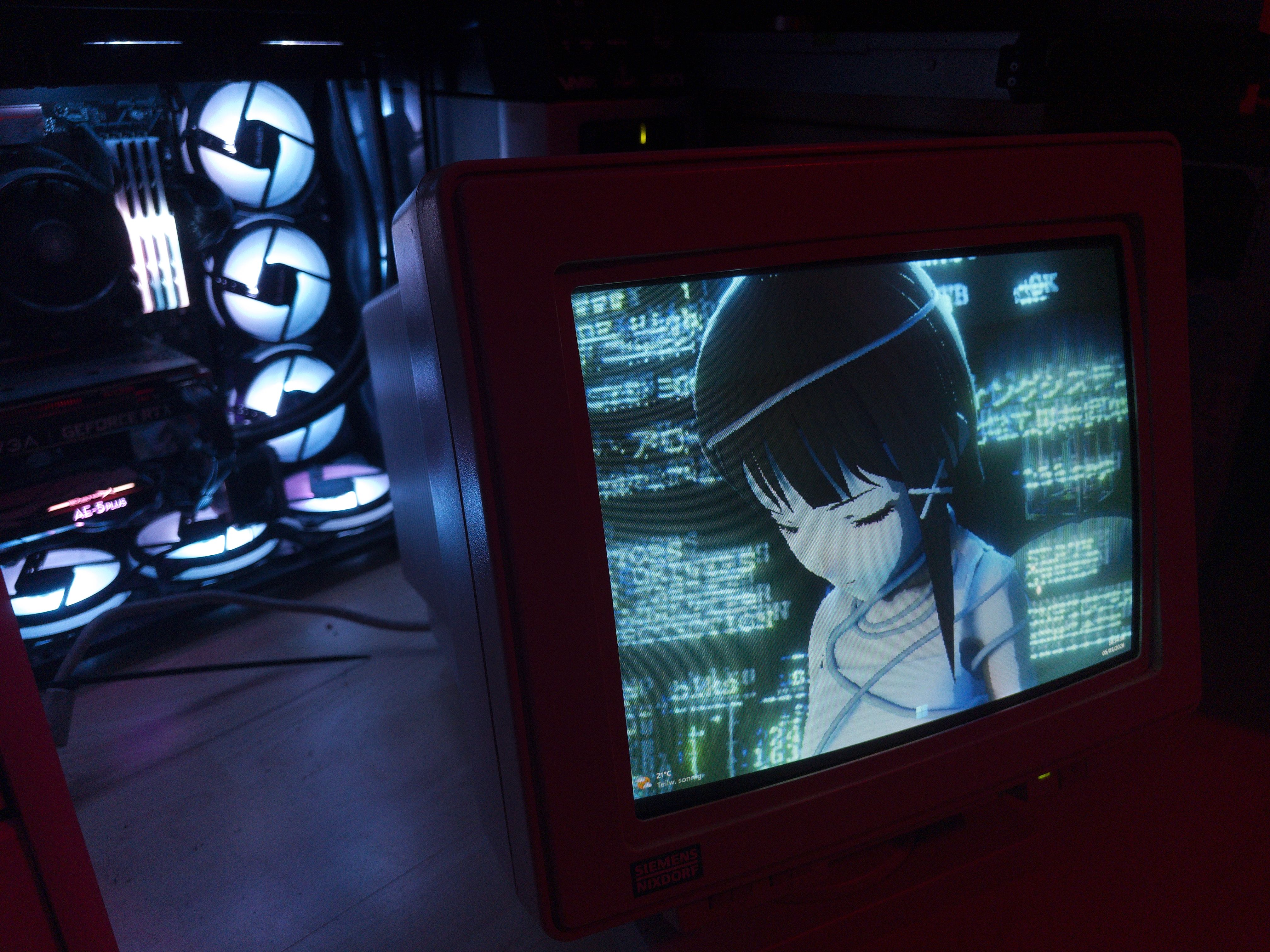 Lain, the protagonist of the anime 'Serial Experiments Lain'
